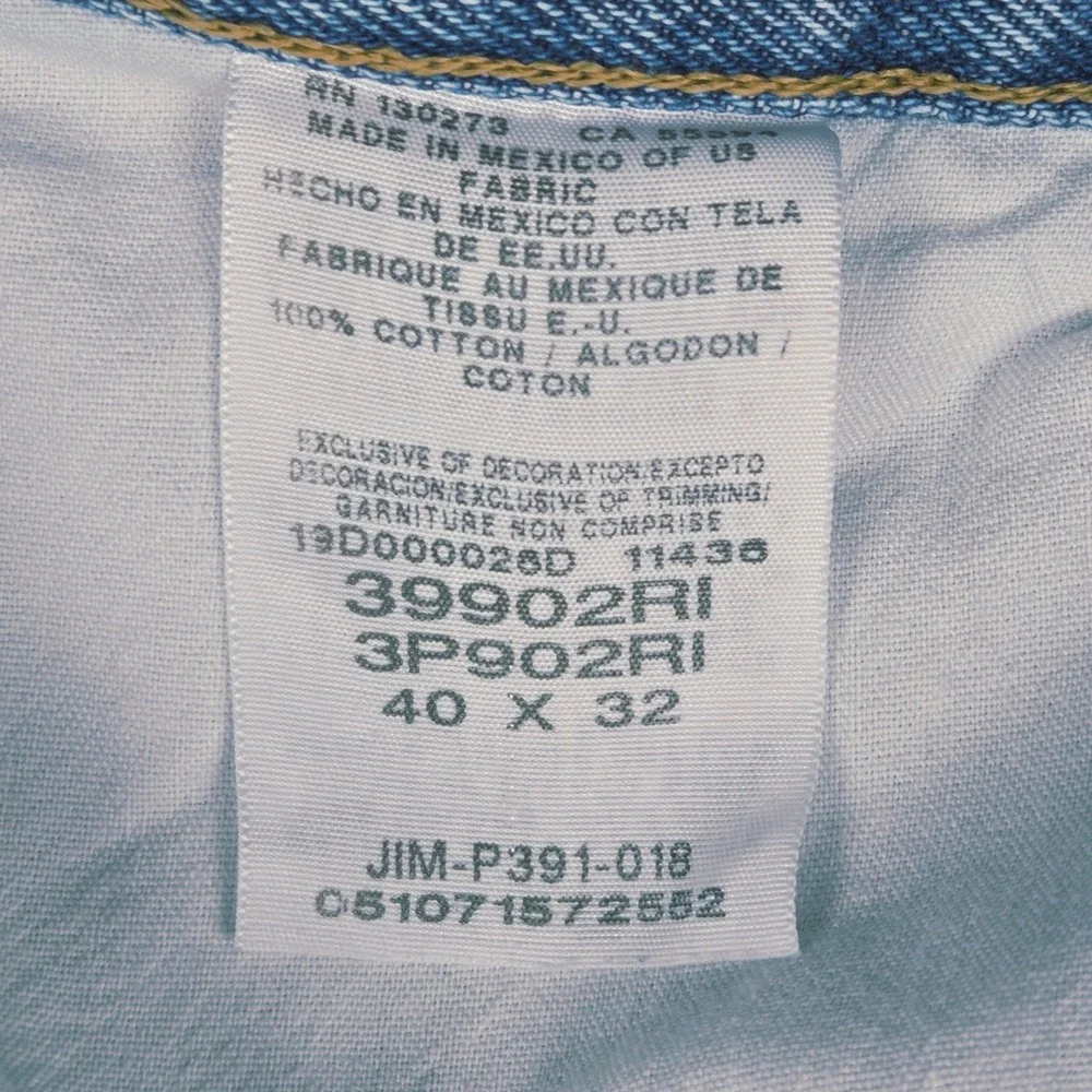 Wrangler Rugged Wear Men's Light Wash Straight‎ Leg Jeans 40 x 32